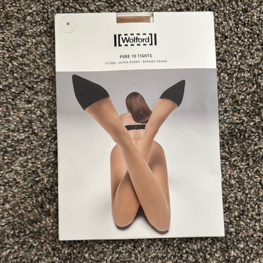 Wolford Pure 10 Tights in Nude size M